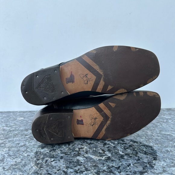 John Fluevog Black Leather Lace up Ankle Boots men’s Size 7. - Picture 10 of 13